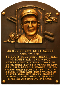 Bottomley was elected to the National Baseball Hall of Fame by the Veterans Committee in 1974